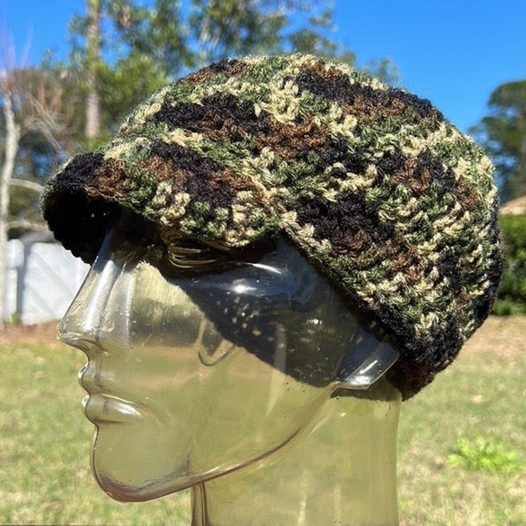 New hand crafted camo brim hat - Picture 1 of 7